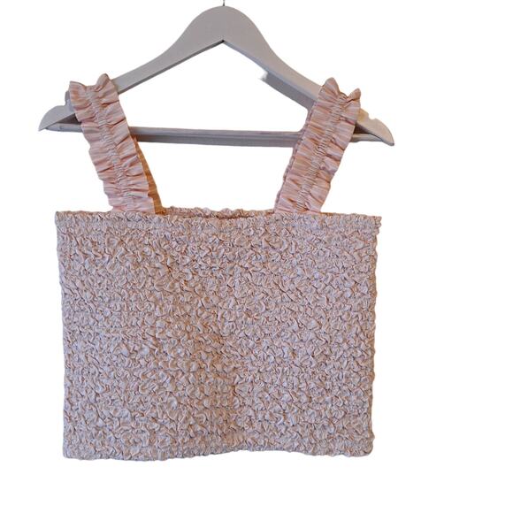 Petersyn Tami Melon Color Striped Smocked Top - Size M - Picture 3 of 12